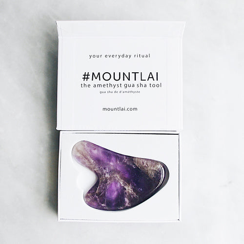MOUNT LAI Amethyst Gua Sha Facial Lifting Tool 輪廓提升紫水晶